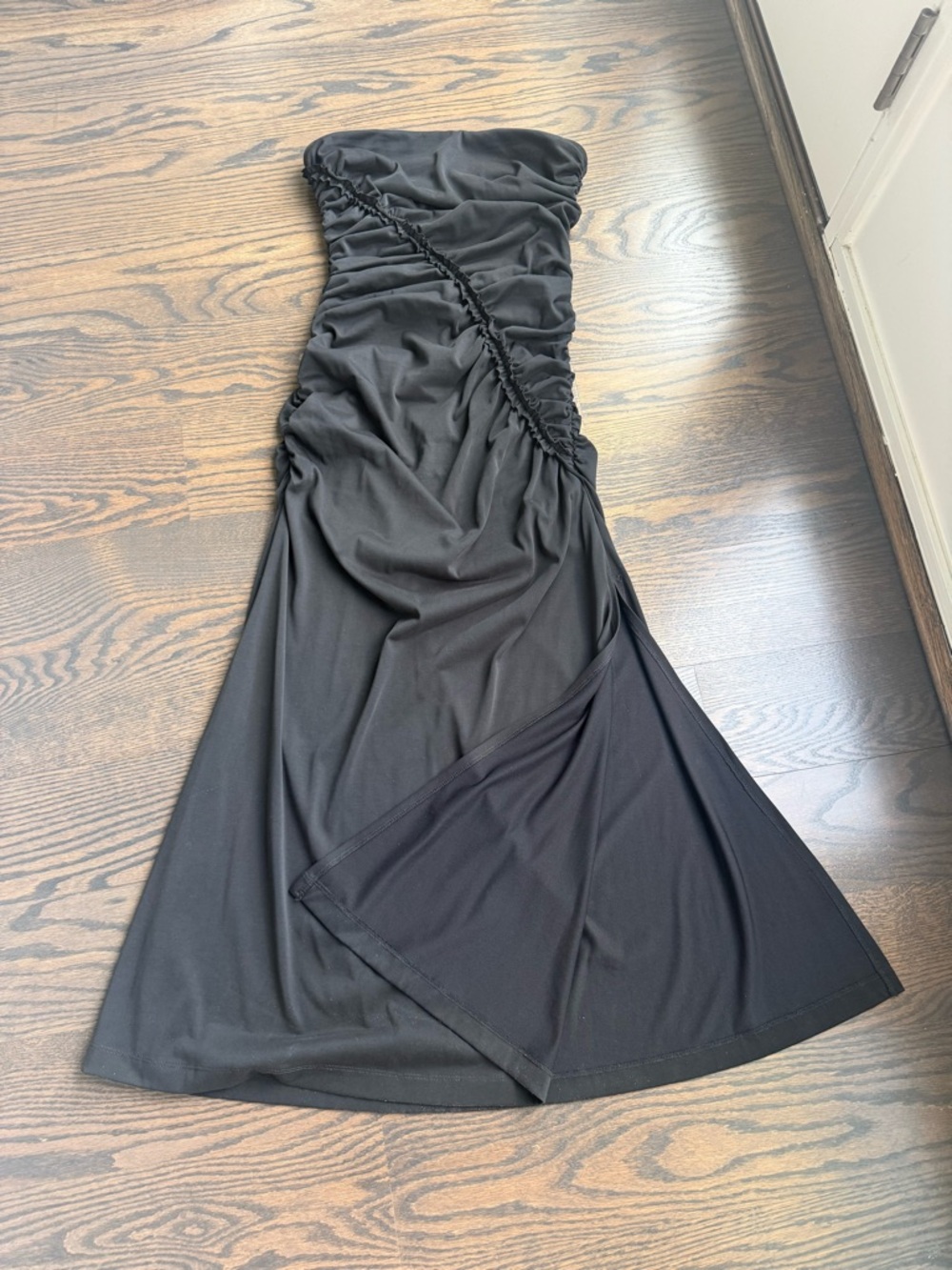 Anthropologie Strapless Ruched Dress S